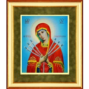 Набор для вышивания гладью Рисуем иглой "Икона Божией Матери Семистрельная"