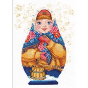 Набор для вышивания крестом Алиса "Матрешки. Зимняя краса"