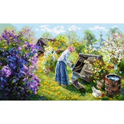 Канва/ткань с нанесенным рисунком Матрёнин посад "Деревня"